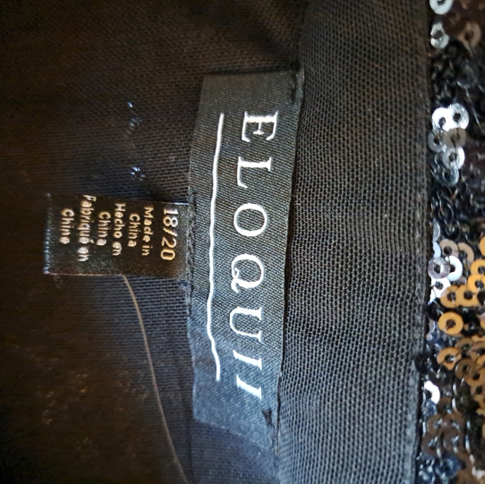 Eloquii Black Sequin Blouse - Picture 8 of 9